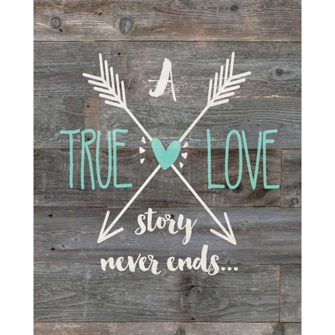 True Love Story White Modern Wood Framed Art Print by Moulton, Jo