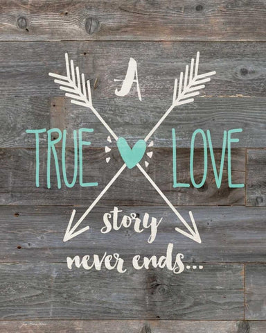 True Love Story Black Ornate Wood Framed Art Print with Double Matting by Moulton, Jo
