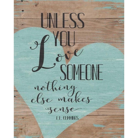 Love Someone Gold Ornate Wood Framed Art Print with Double Matting by Moulton, Jo