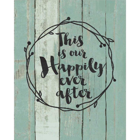 Happily Ever After White Modern Wood Framed Art Print by Moulton, Jo