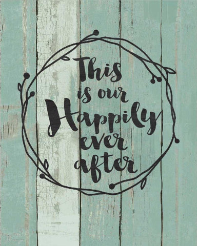 Happily Ever After White Modern Wood Framed Art Print with Double Matting by Moulton, Jo
