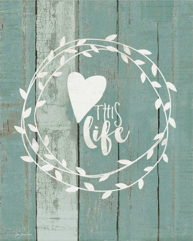 Love This Life White Modern Wood Framed Art Print with Double Matting by Moulton, Jo