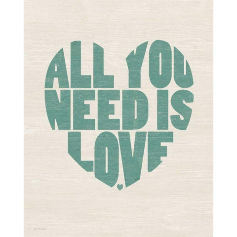 All You Need is Love Gold Ornate Wood Framed Art Print with Double Matting by Moulton, Jo