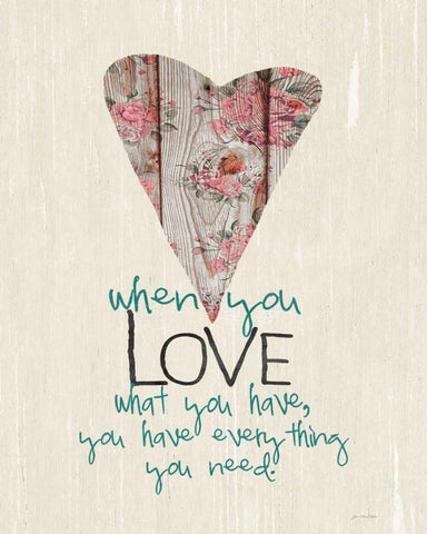 Love What You Have Black Ornate Wood Framed Art Print with Double Matting by Moulton, Jo
