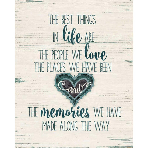 Life, Love, Memories Black Modern Wood Framed Art Print with Double Matting by Moulton, Jo