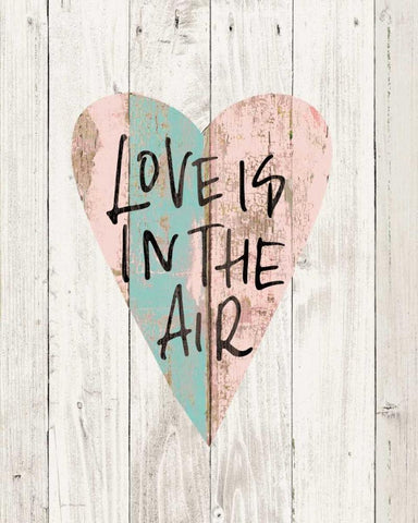 Love in the Air White Modern Wood Framed Art Print with Double Matting by Moulton, Jo