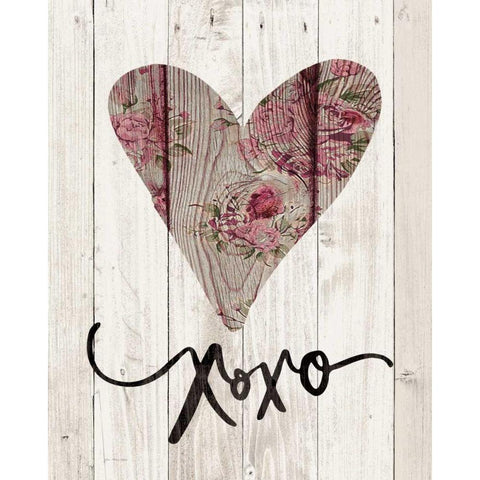 XOXO White Modern Wood Framed Art Print by Moulton, Jo