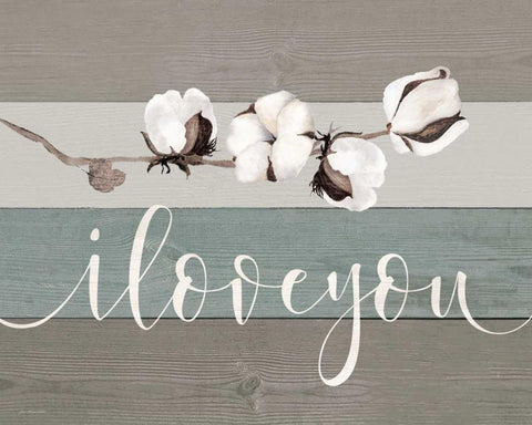 I Love You Black Ornate Wood Framed Art Print with Double Matting by Moulton, Jo