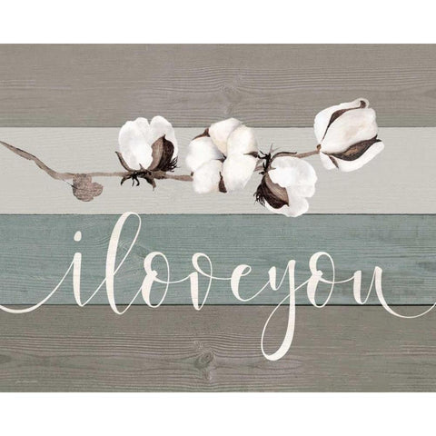 I Love You White Modern Wood Framed Art Print by Moulton, Jo