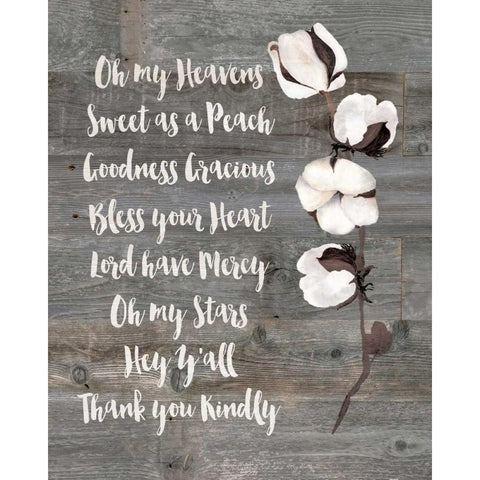 Southern Sayings Black Modern Wood Framed Art Print by Moulton, Jo