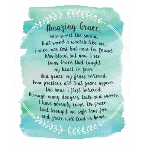 Amazing Grace Black Modern Wood Framed Art Print with Double Matting by Moulton, Jo