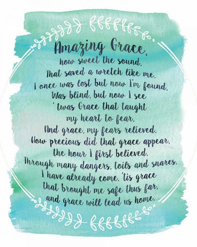 Amazing Grace Black Ornate Wood Framed Art Print with Double Matting by Moulton, Jo