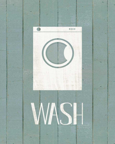Wash House Wash White Modern Wood Framed Art Print with Double Matting by Moulton, Jo