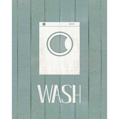 Wash House Wash White Modern Wood Framed Art Print by Moulton, Jo