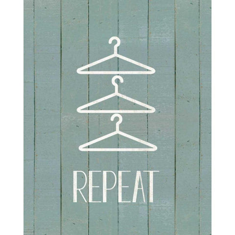 Wash House Repeat Black Modern Wood Framed Art Print with Double Matting by Moulton, Jo