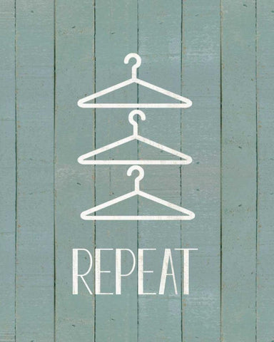 Wash House Repeat White Modern Wood Framed Art Print with Double Matting by Moulton, Jo