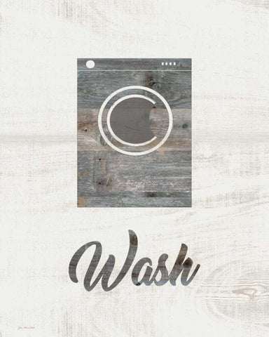 Barnwood Wash White Modern Wood Framed Art Print with Double Matting by Moulton, Jo