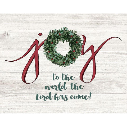 Joy to the World White Modern Wood Framed Art Print by Moulton, Jo