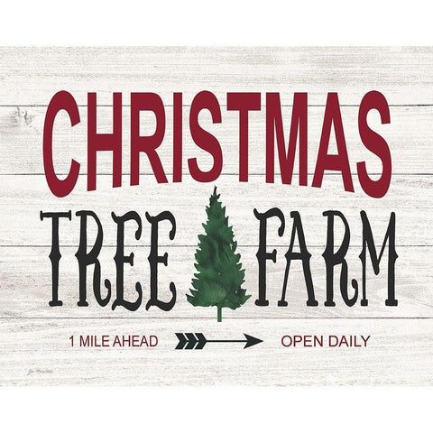 Christmas Tree Farm Gold Ornate Wood Framed Art Print with Double Matting by Moulton, Jo