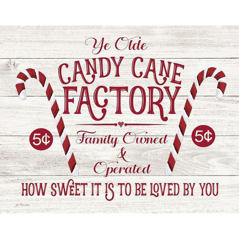 Candy Cane Factory Gold Ornate Wood Framed Art Print with Double Matting by Moulton, Jo