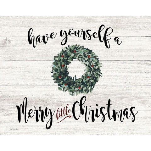 Have Yourself a Merry Little Christmas White Modern Wood Framed Art Print by Moulton, Jo