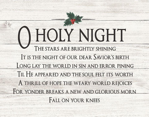 O Holy Night Black Ornate Wood Framed Art Print with Double Matting by Moulton, Jo