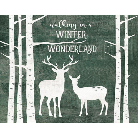 Winter Wonderland White Modern Wood Framed Art Print by Moulton, Jo