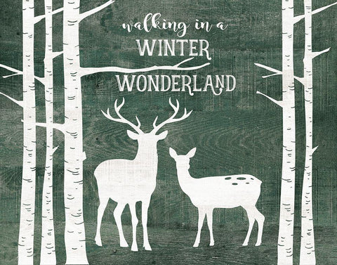 Winter Wonderland Black Ornate Wood Framed Art Print with Double Matting by Moulton, Jo