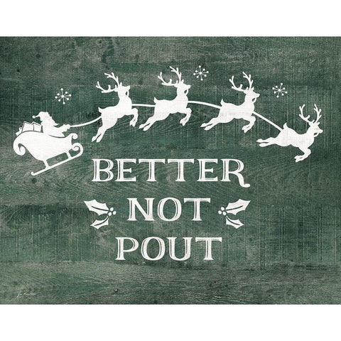 Better Not Pout Gold Ornate Wood Framed Art Print with Double Matting by Moulton, Jo