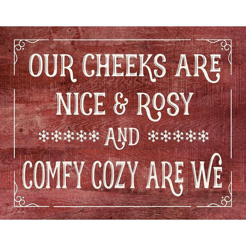 Our Cheeks are Nice and Rosy White Modern Wood Framed Art Print by Moulton, Jo