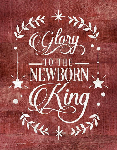 Glory to the Newborn King Black Ornate Wood Framed Art Print with Double Matting by Moulton, Jo