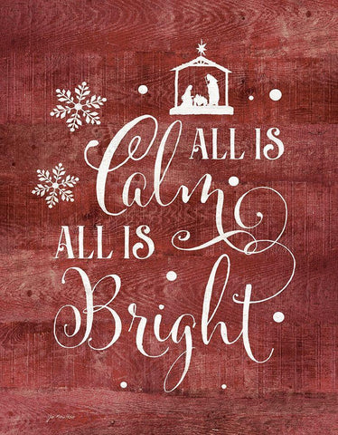 All Is Calm Black Ornate Wood Framed Art Print with Double Matting by Moulton, Jo