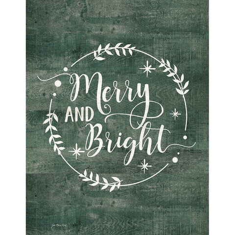 Merry and Bright White Modern Wood Framed Art Print by Moulton, Jo