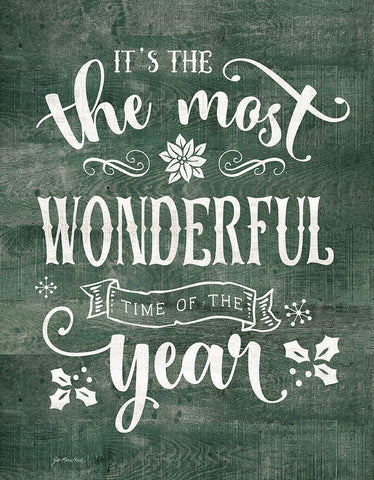 Most Wonderful Time of the Year Black Ornate Wood Framed Art Print with Double Matting by Moulton, Jo