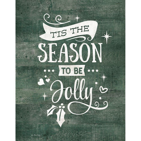 Season to be Jolly Gold Ornate Wood Framed Art Print with Double Matting by Moulton, Jo