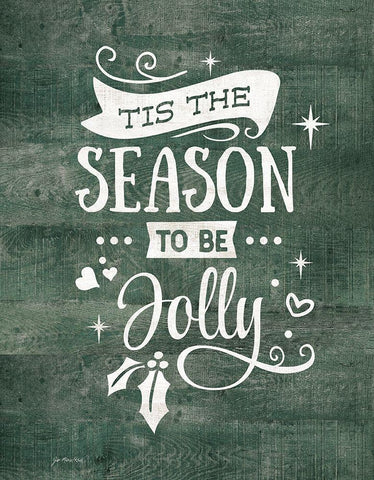 Season to be Jolly White Modern Wood Framed Art Print with Double Matting by Moulton, Jo