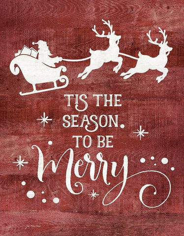 Season to be Merry Black Ornate Wood Framed Art Print with Double Matting by Moulton, Jo