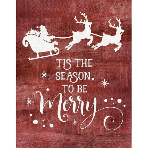 Season to be Merry Black Modern Wood Framed Art Print by Moulton, Jo