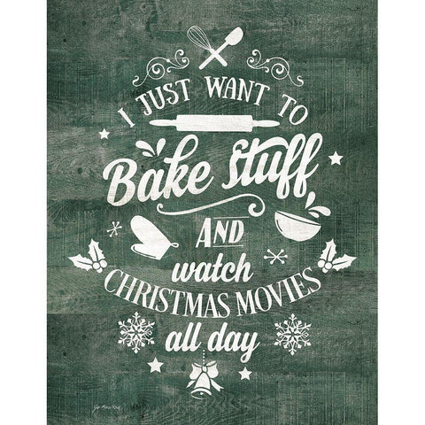 Bake Stuff Black Modern Wood Framed Art Print with Double Matting by Moulton, Jo