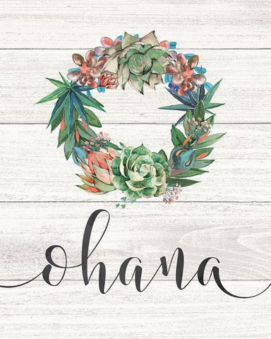 Ohana White Modern Wood Framed Art Print with Double Matting by Moulton, Jo