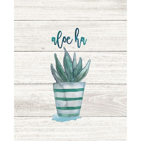 Aloe Ha White Modern Wood Framed Art Print by Moulton, Jo