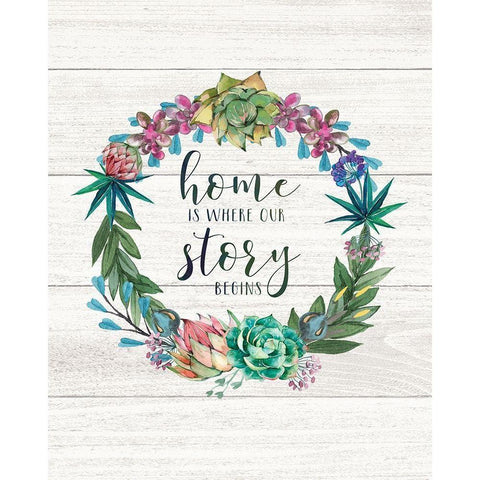 Home is Where Black Modern Wood Framed Art Print with Double Matting by Moulton, Jo