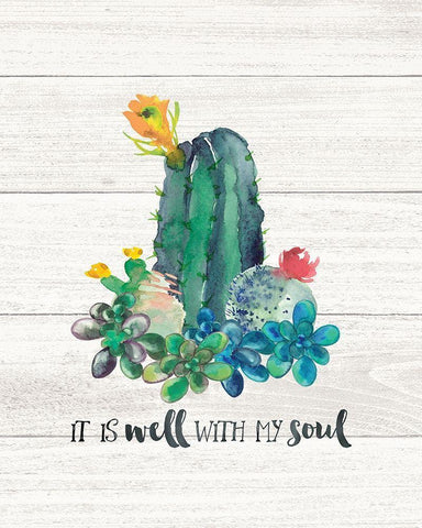 It Is Well White Modern Wood Framed Art Print with Double Matting by Moulton, Jo