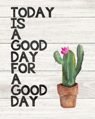 Today is Good White Modern Wood Framed Art Print with Double Matting by Moulton, Jo