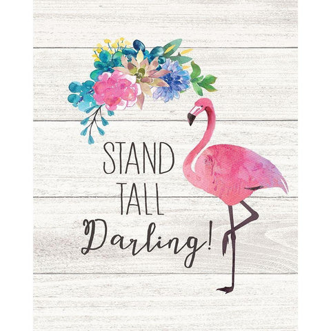 Stand Tall Black Modern Wood Framed Art Print by Moulton, Jo