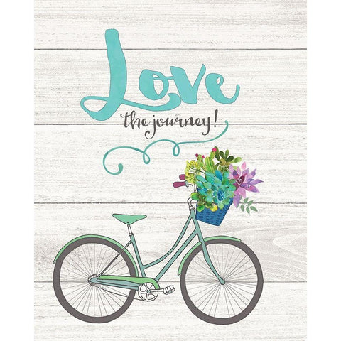 Love the Journey Black Modern Wood Framed Art Print with Double Matting by Moulton, Jo