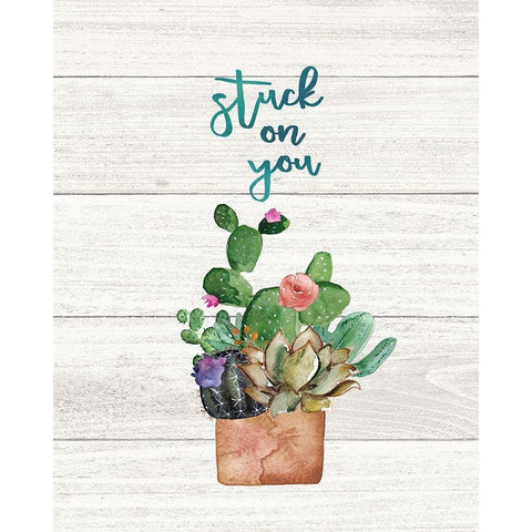 Stuck on You Black Modern Wood Framed Art Print by Moulton, Jo