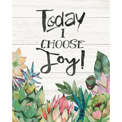 Today I Choose Joy Gold Ornate Wood Framed Art Print with Double Matting by Moulton, Jo