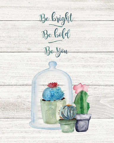 Be Bright, Be Bold Black Ornate Wood Framed Art Print with Double Matting by Moulton, Jo