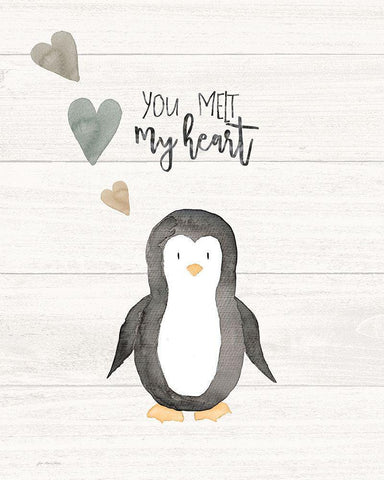 You Melt My Heart White Modern Wood Framed Art Print with Double Matting by Moulton, Jo